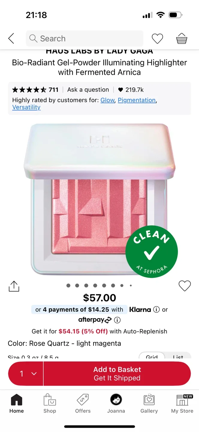 New Haus Labs Mini Gel-Powder Highlighter - Rose Quartz image indicator(4)