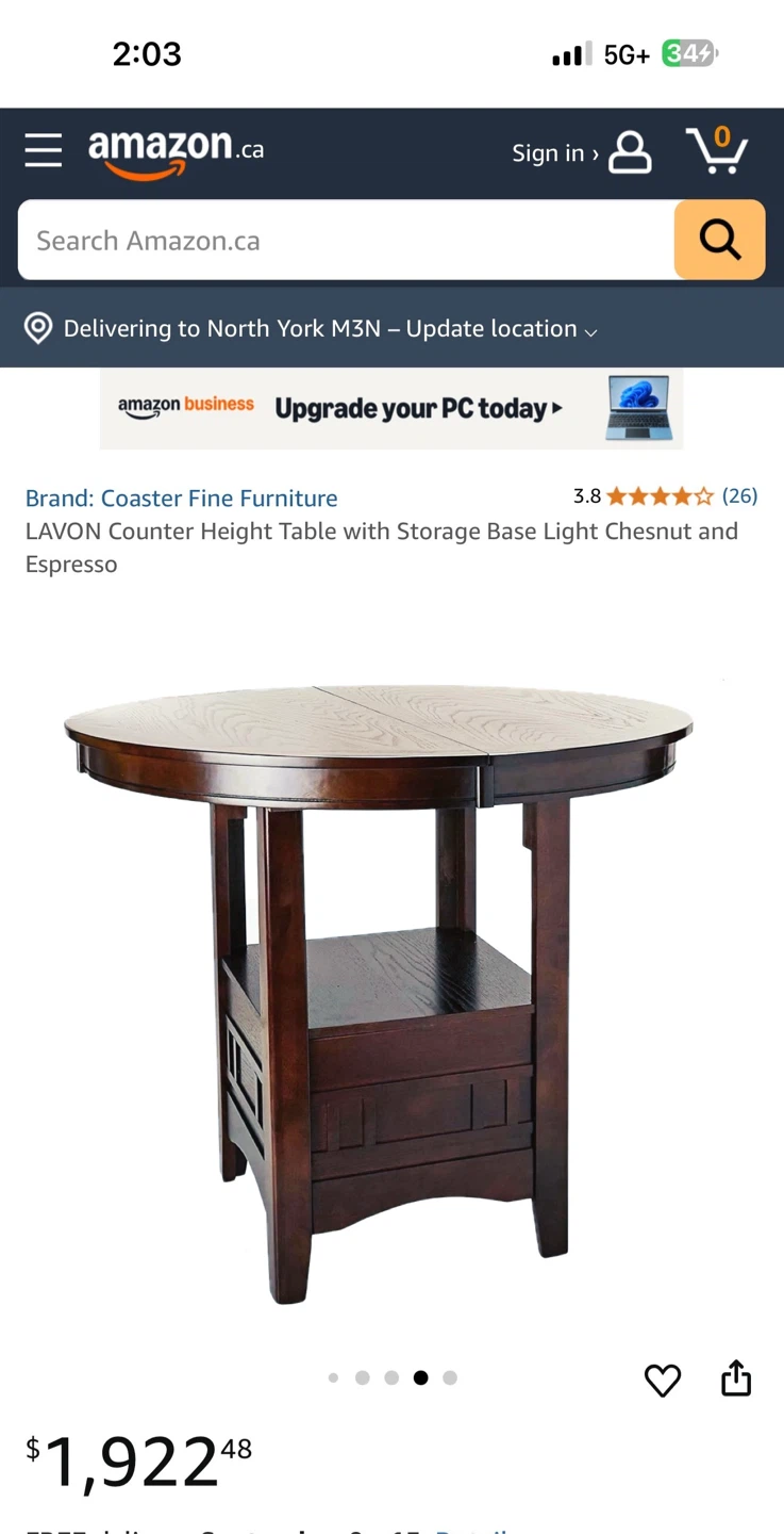 Coaster Fine Furniture LAVON Counter Height Table