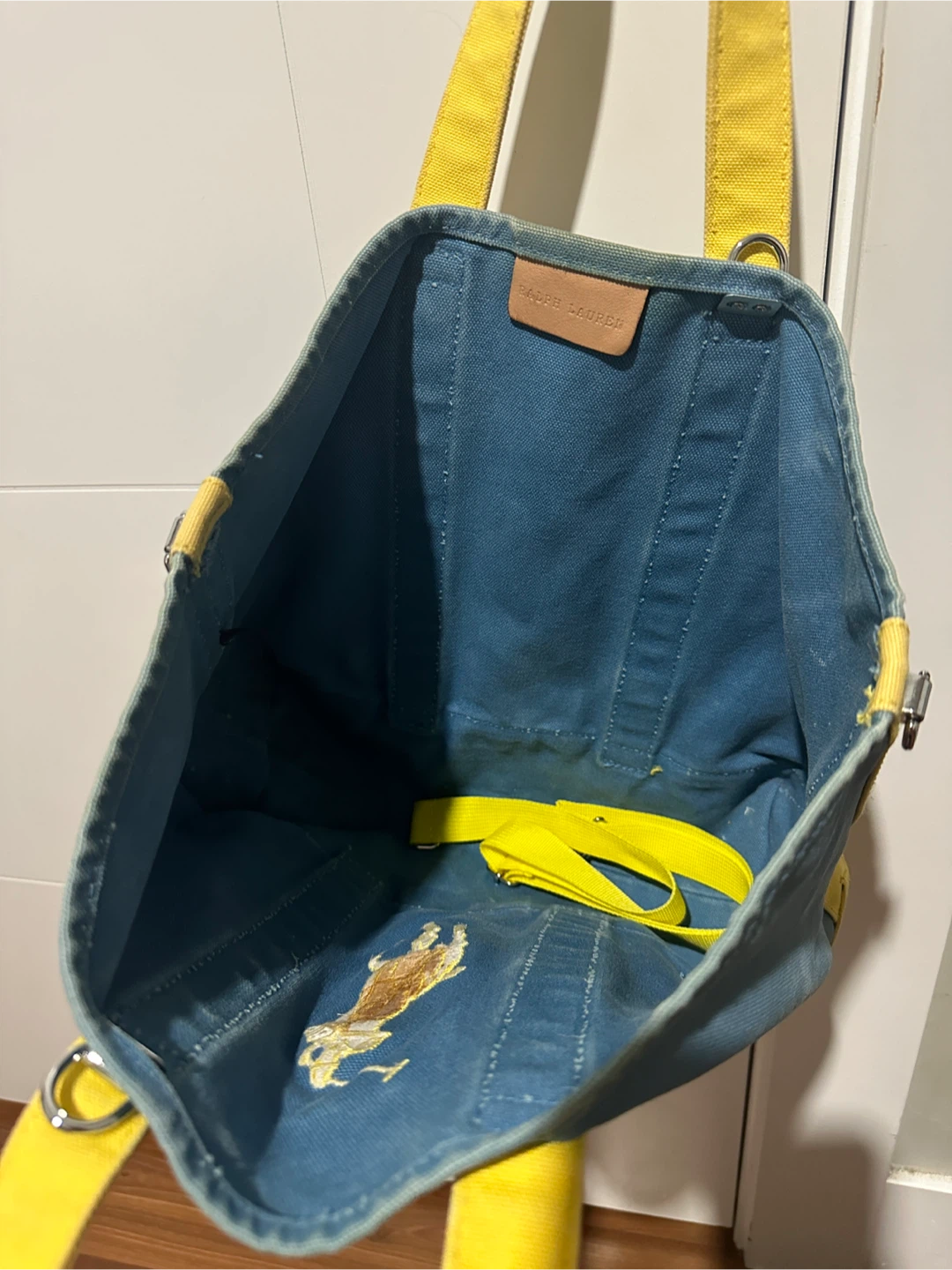 Ralph Lauren Blue & Yellow Tote Bag - photo 3