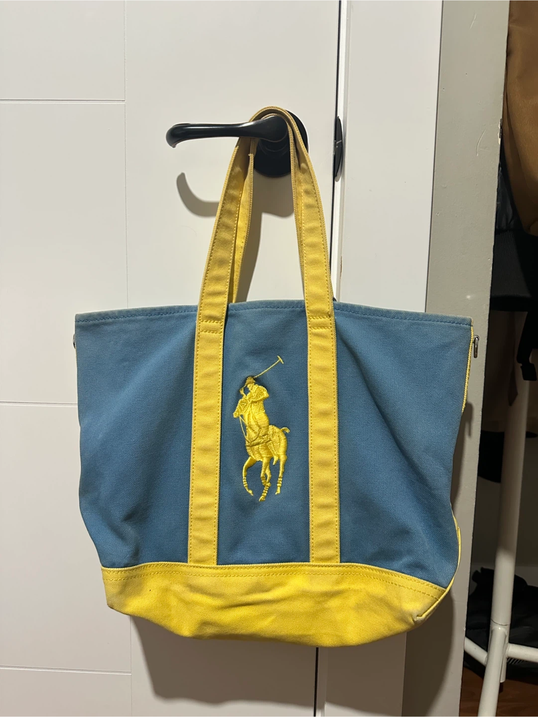 Ralph Lauren Blue & Yellow Tote Bag