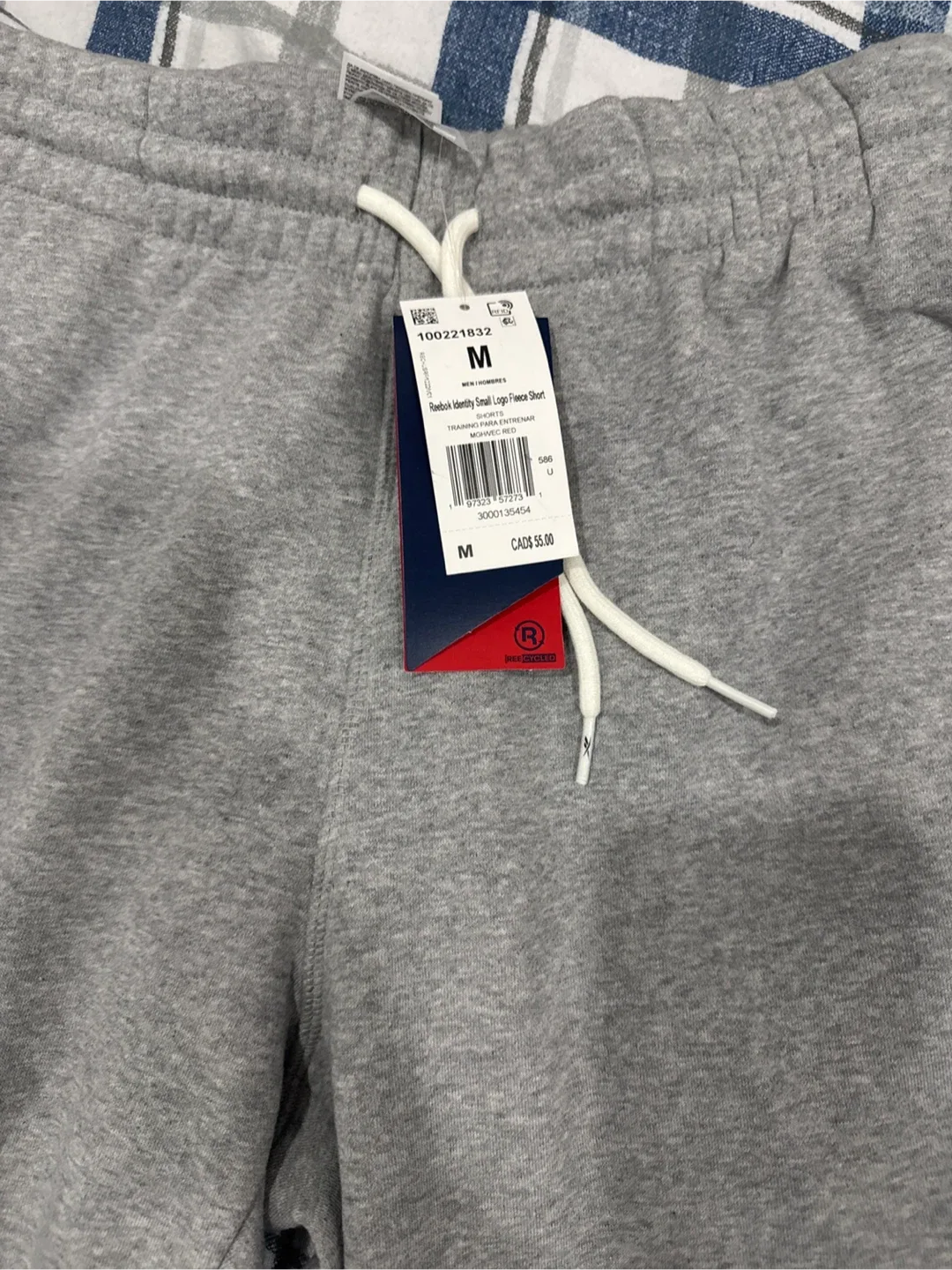 Reebok Identity Logo Fleece Shorts - Size M, Grey image indicator(2)