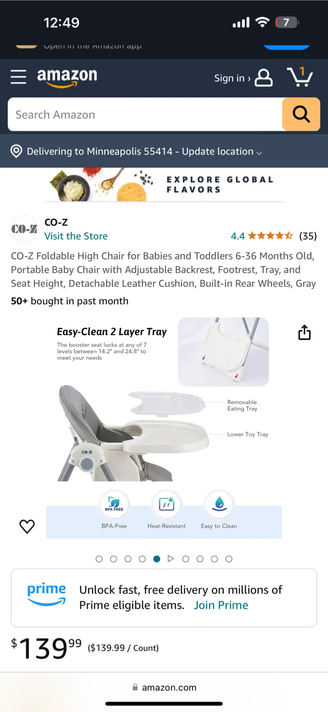CO-Z Foldable High Chair for Babies & Toddlers - photo 4