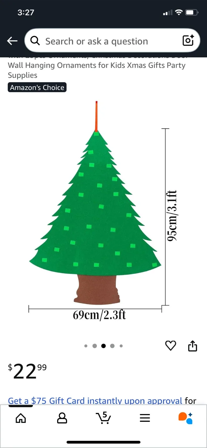 Wall Hanging Felt Christmas Tree Ornaments image indicator(2)