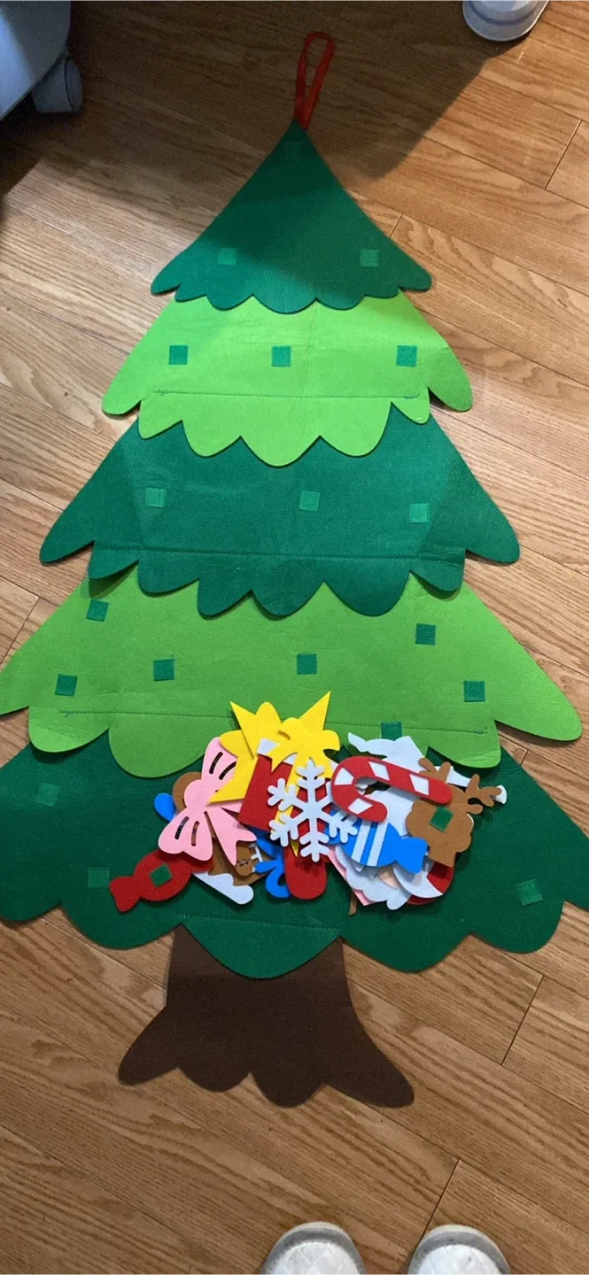 Wall Hanging Felt Christmas Tree Ornaments image indicator(4)