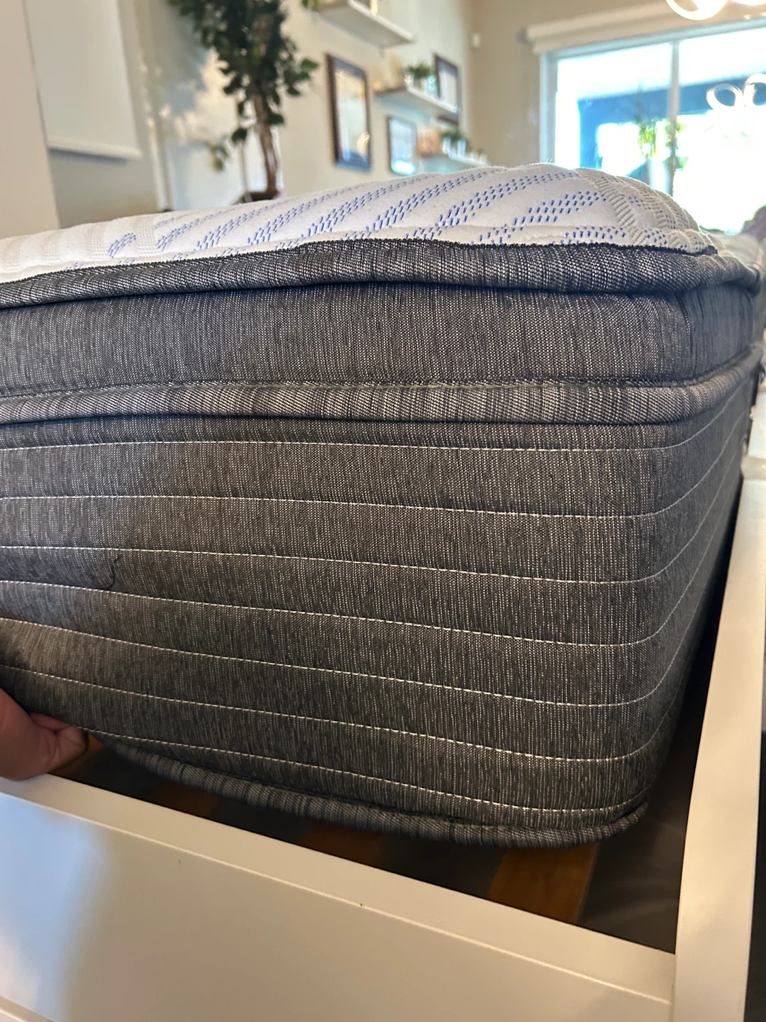 Twin bed with Mattress - Grey - photo 5