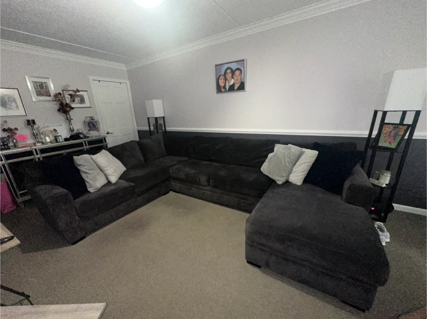 King Size Black Leather Platform Bed Frame image indicator(3)