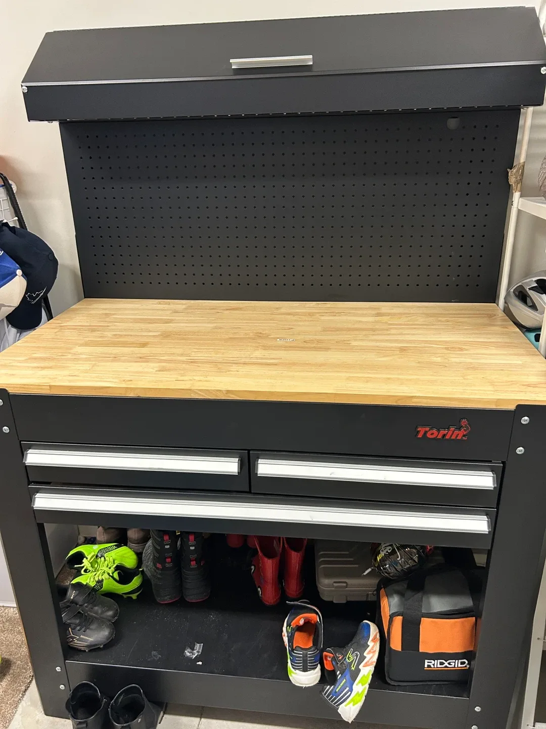 Torin Rolling Workbench with Wooden Top image indicator(4)