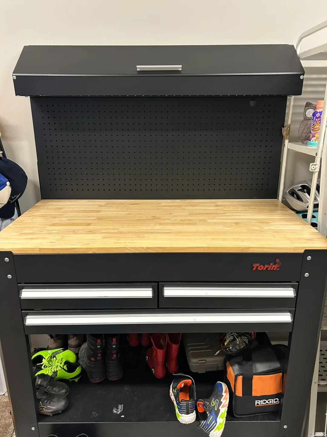 Torin Rolling Workbench with Wooden Top image indicator(5)