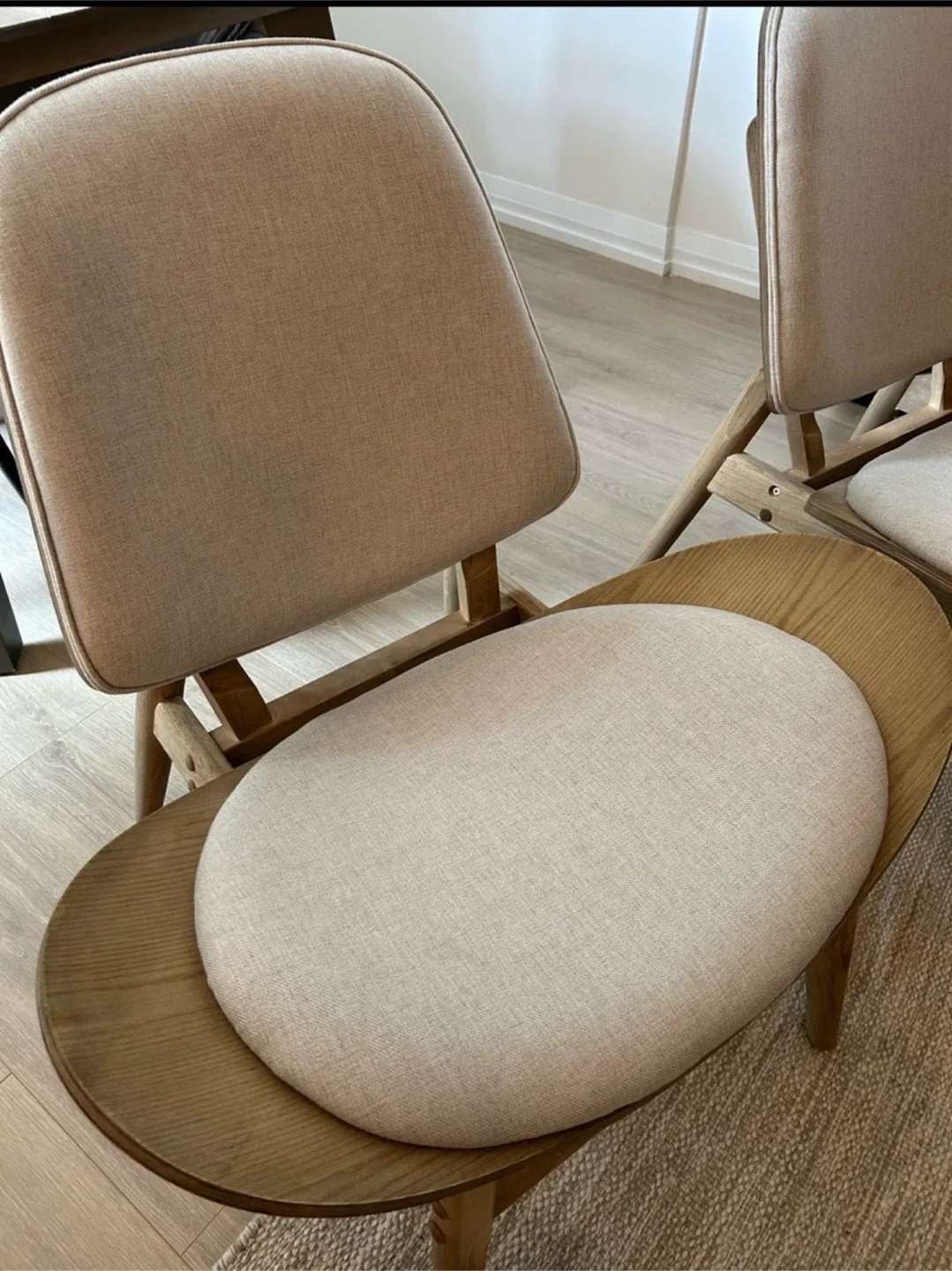 Free Delivery up to 20km - Structube Set of Two Wooden Armchairs image indicator(2)