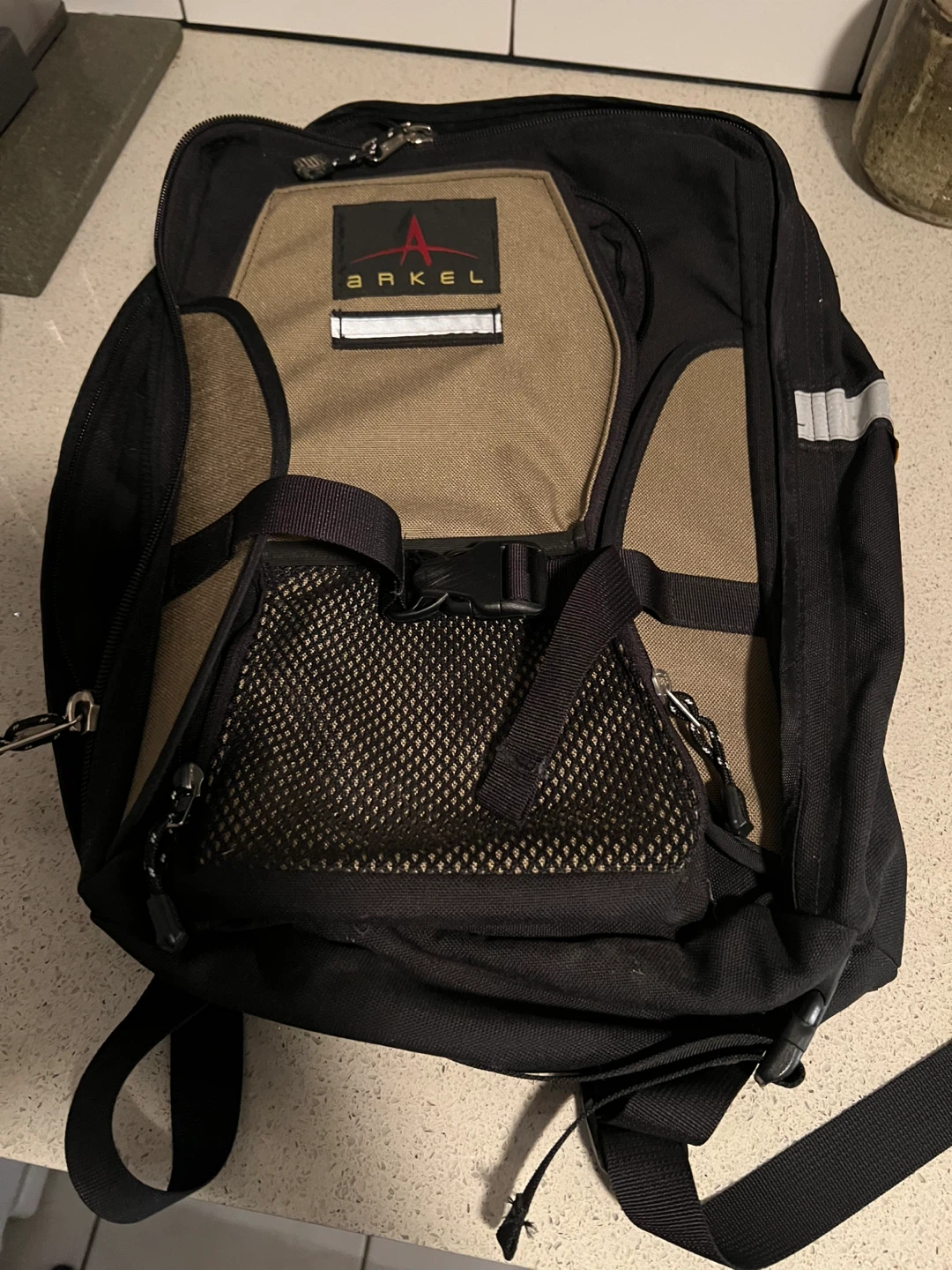 Arkel Black & Tan Pannier Backpack bike bag