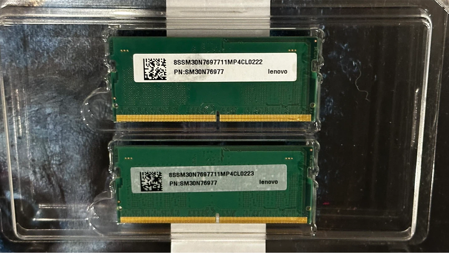 16gb (2x 8gb) Lenovo DDR5 5600MHz SODIMM PC5 Laptop RAM
