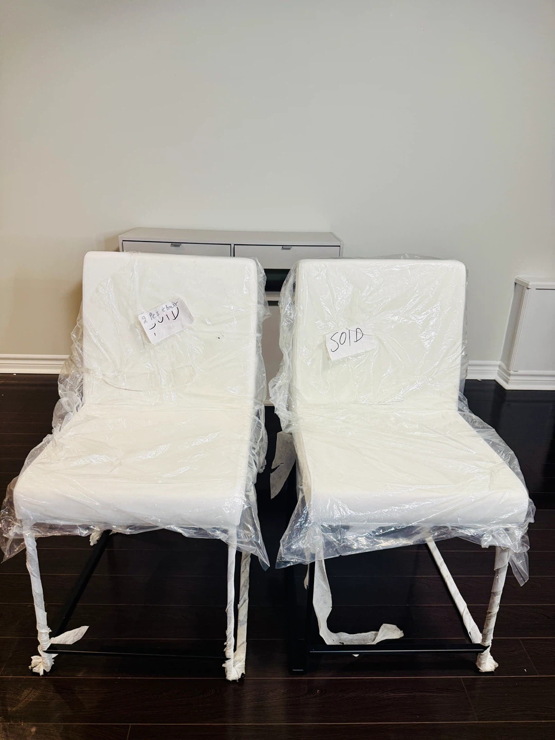 White Bar Stools - Set of 2