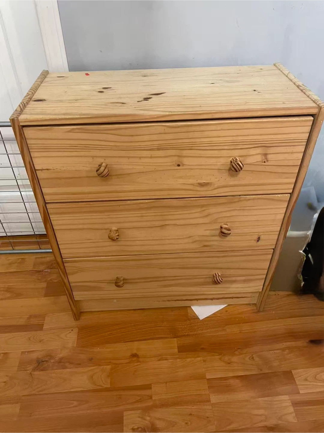 Wooden 3-Drawer Dresser
