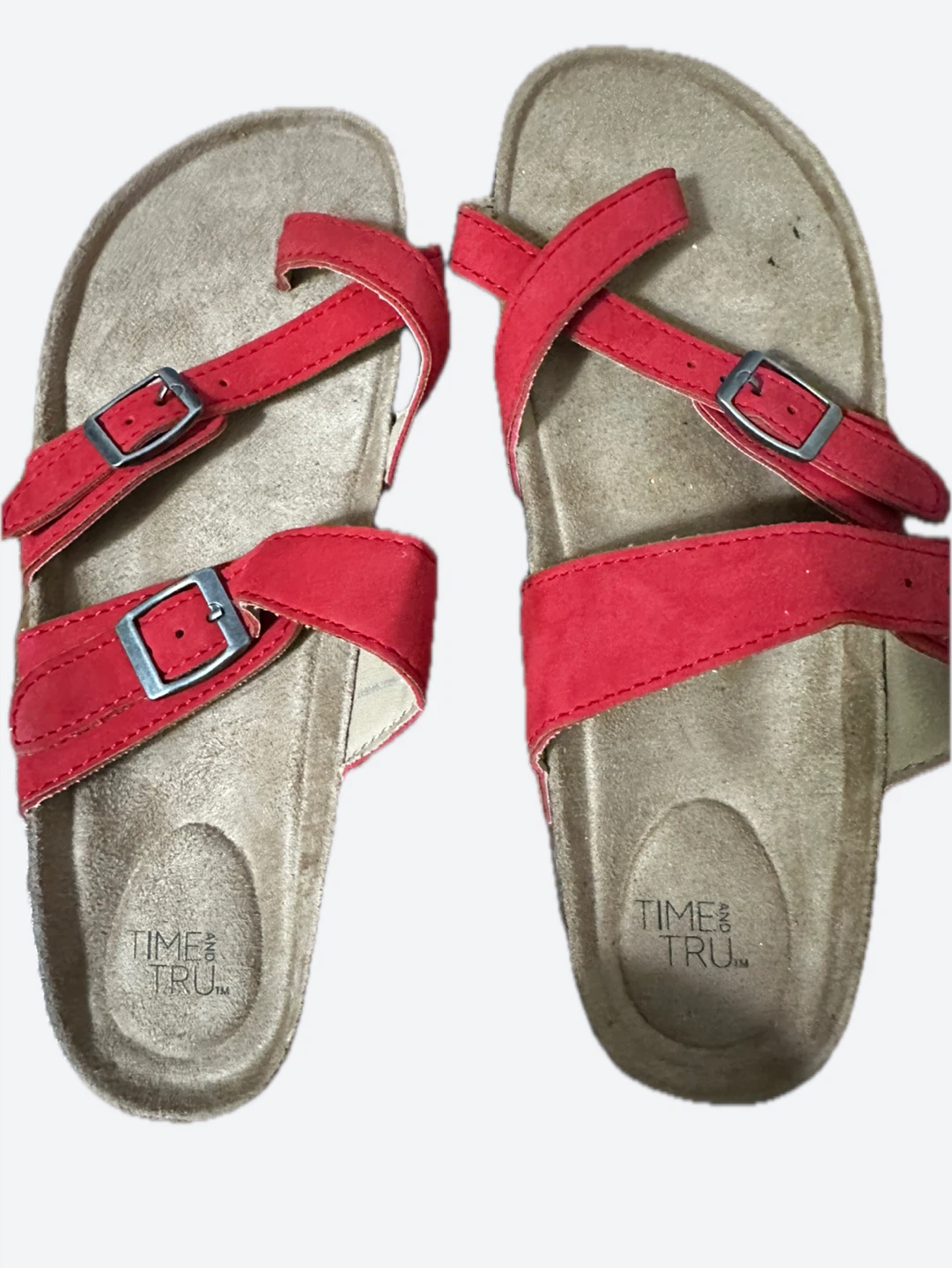 Time and Tru Red Sandals