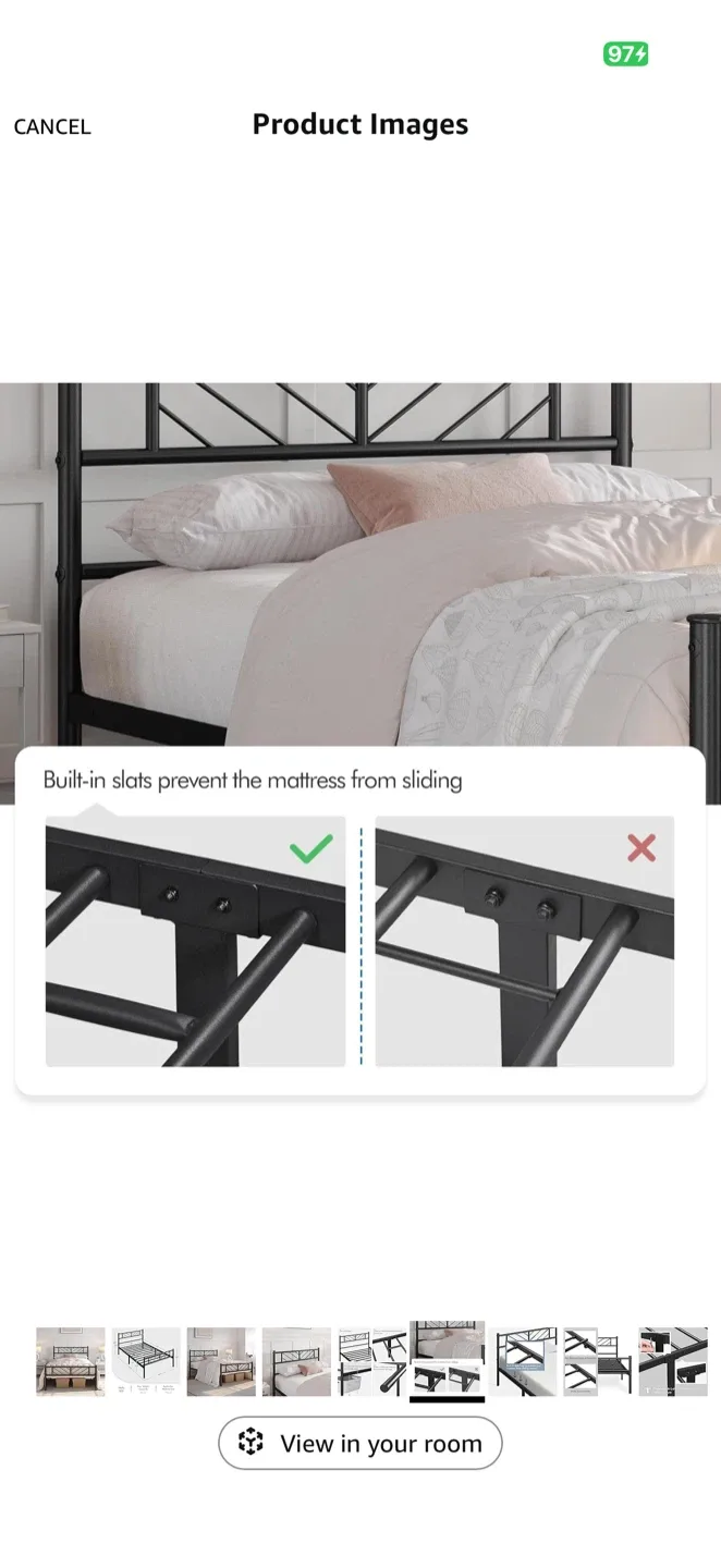 Twin Size Metal Bed Frame image indicator(5)