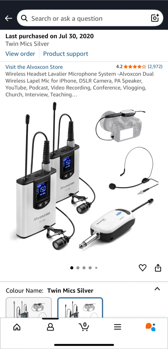 Two Lav Mic - $115 OBO - Silver image indicator(3)