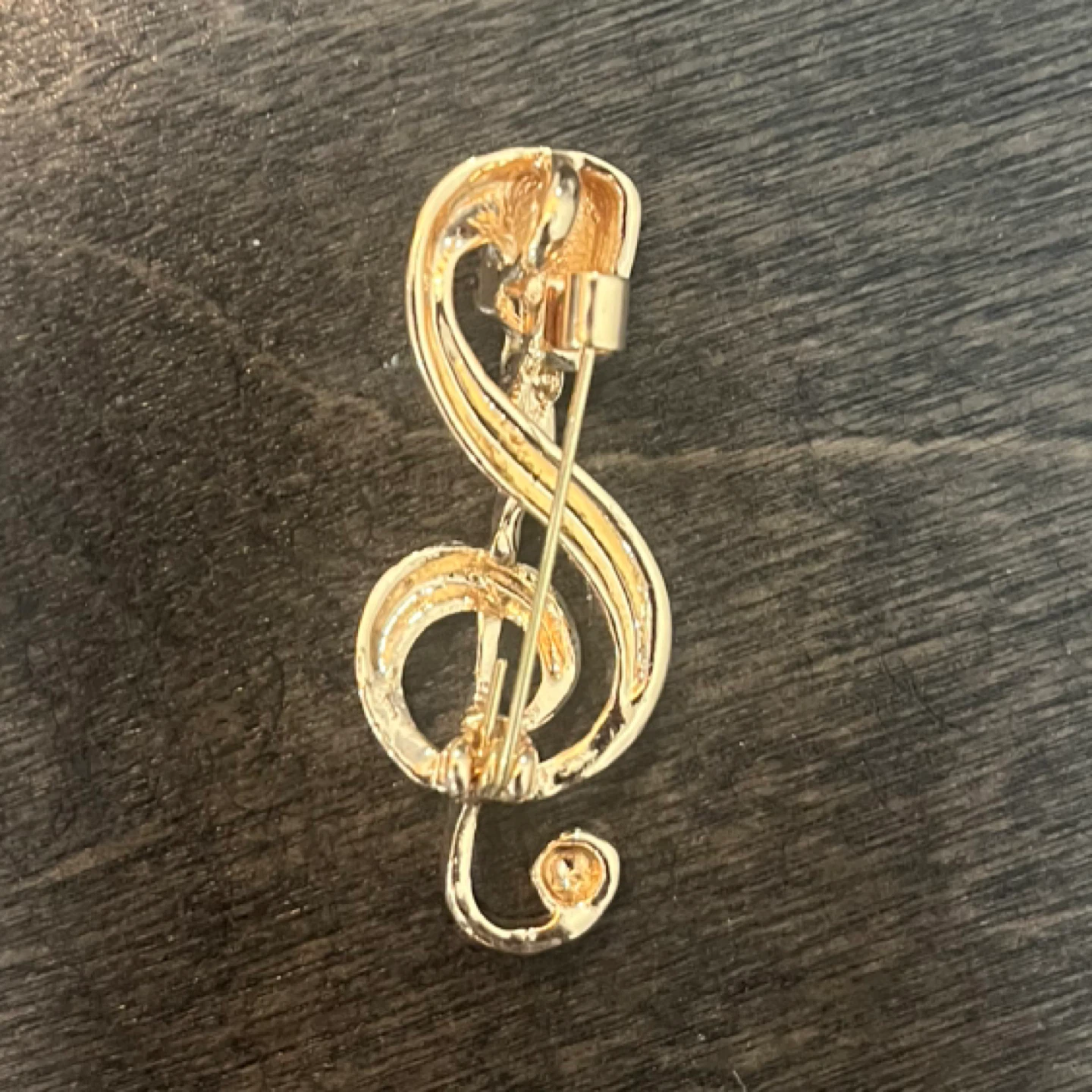 Fashion Jewelry Treble Clef Microphone Pin - photo 2