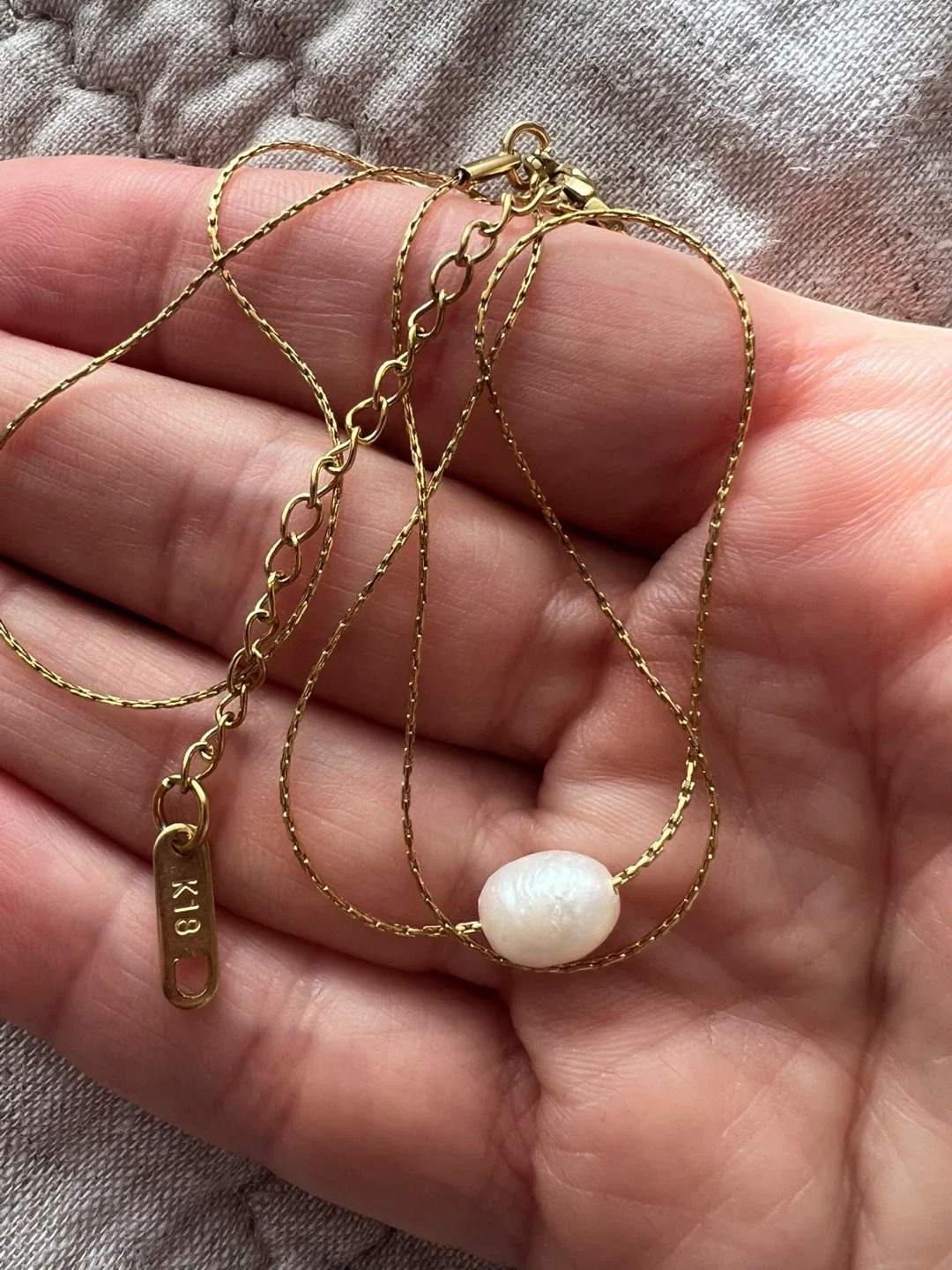 K18 real Pearl Necklace