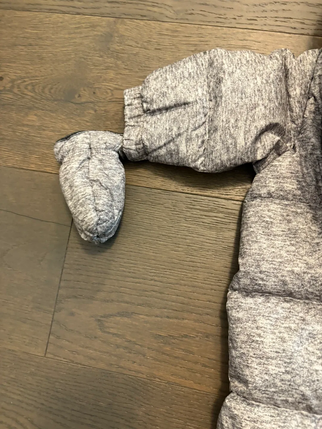 Baby gap gray down filled snowsuit 0-6M NWT ret $139 image indicator(6)