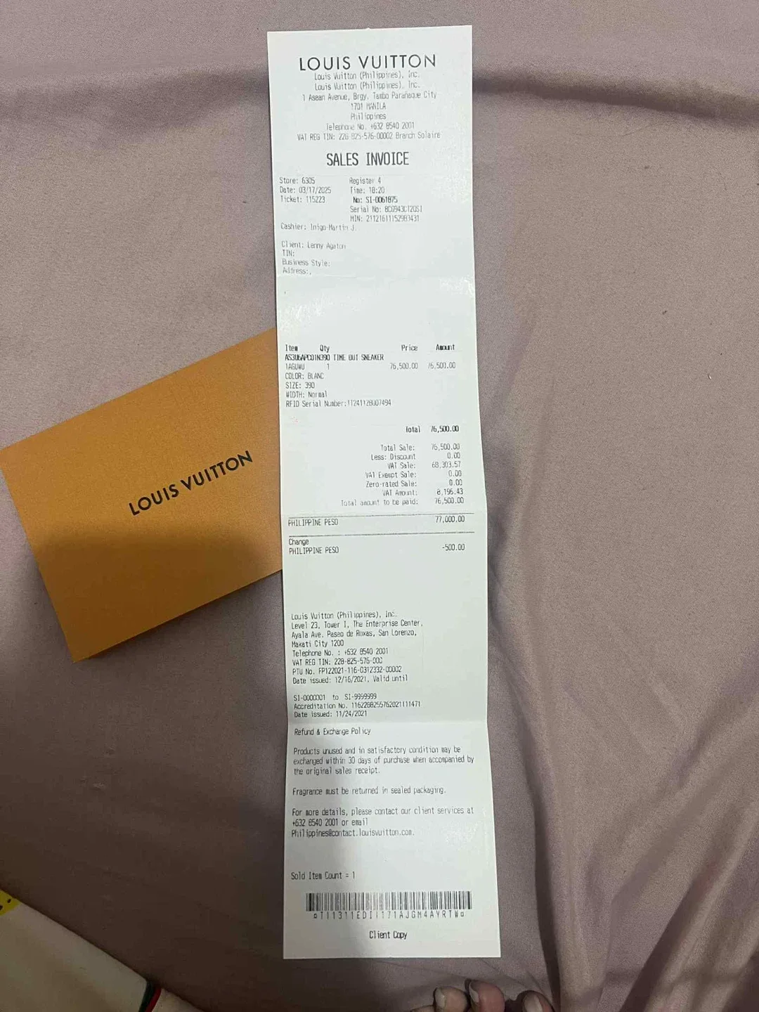 Louis Vuitton Time Out Sneaker Size 39 image indicator(3)