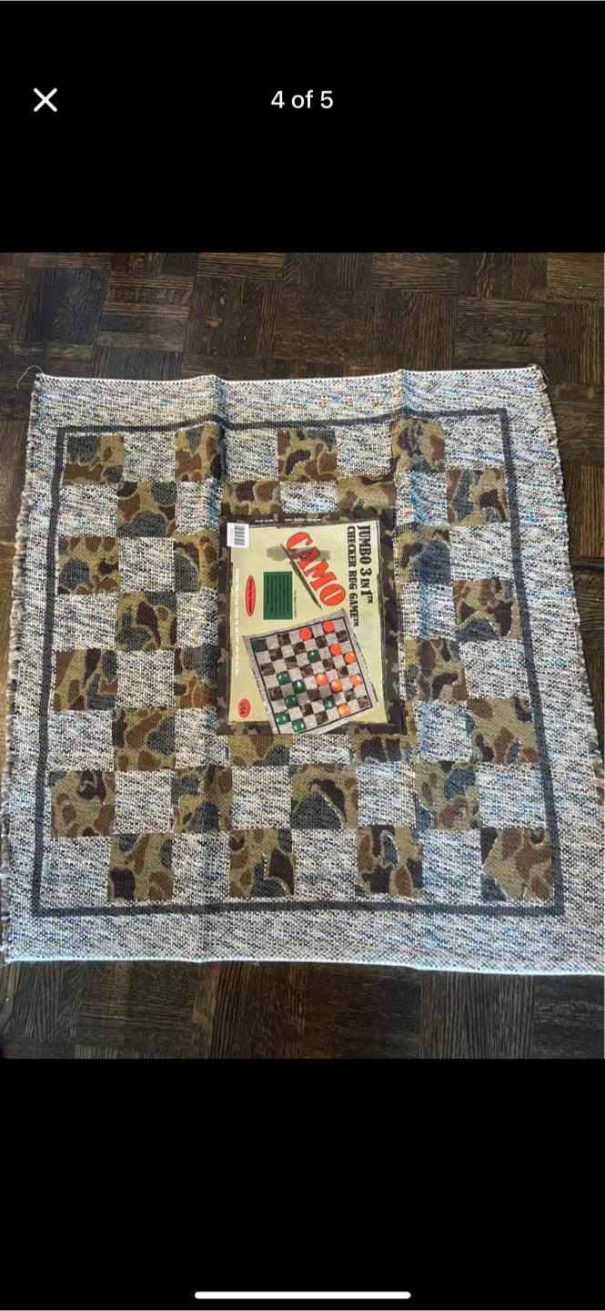 Camo Jumbo 3 in 1 Checker Rug Game image indicator(4)