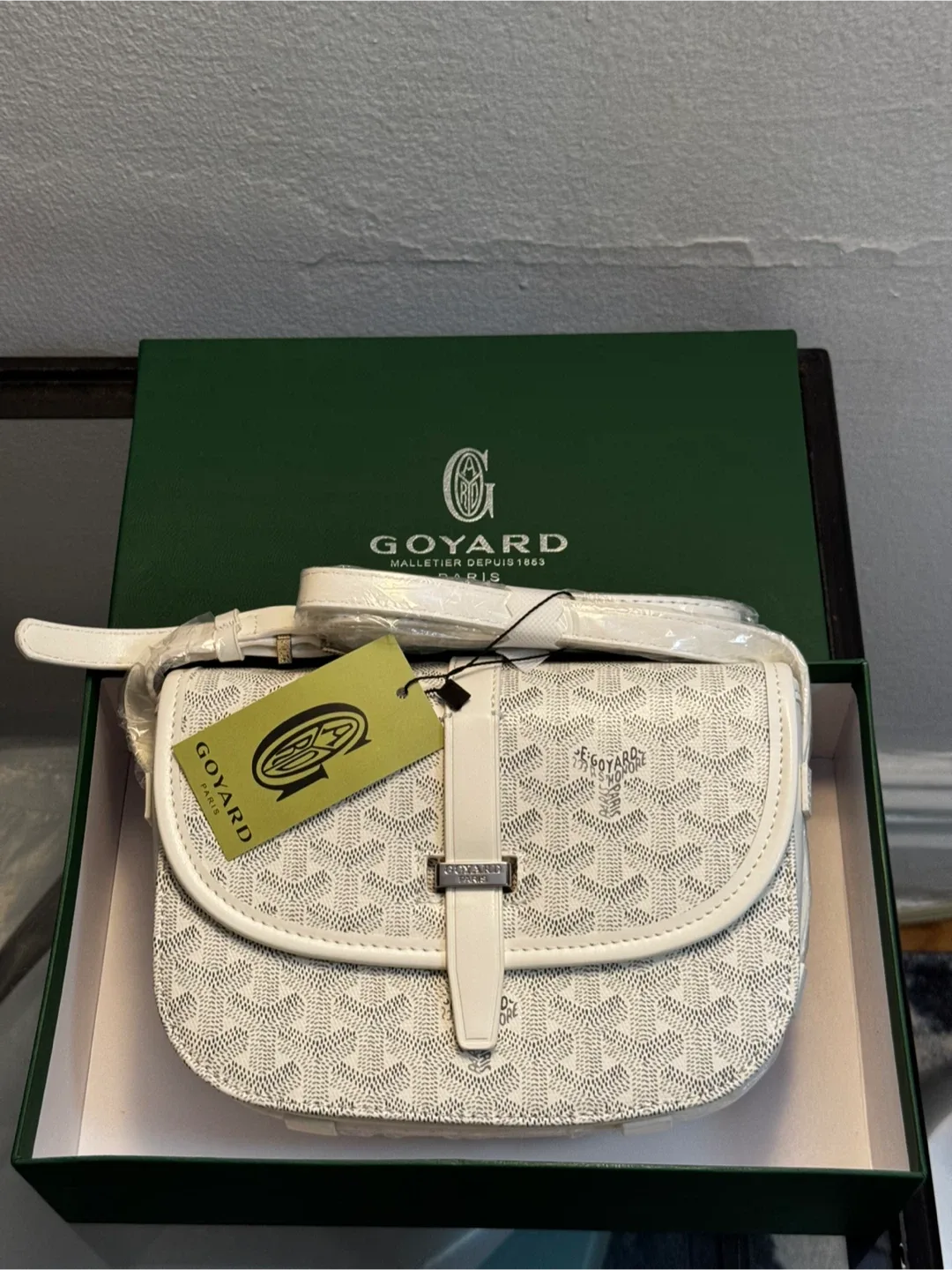 Goyard Saddle Bag White, Like New! thumbnail