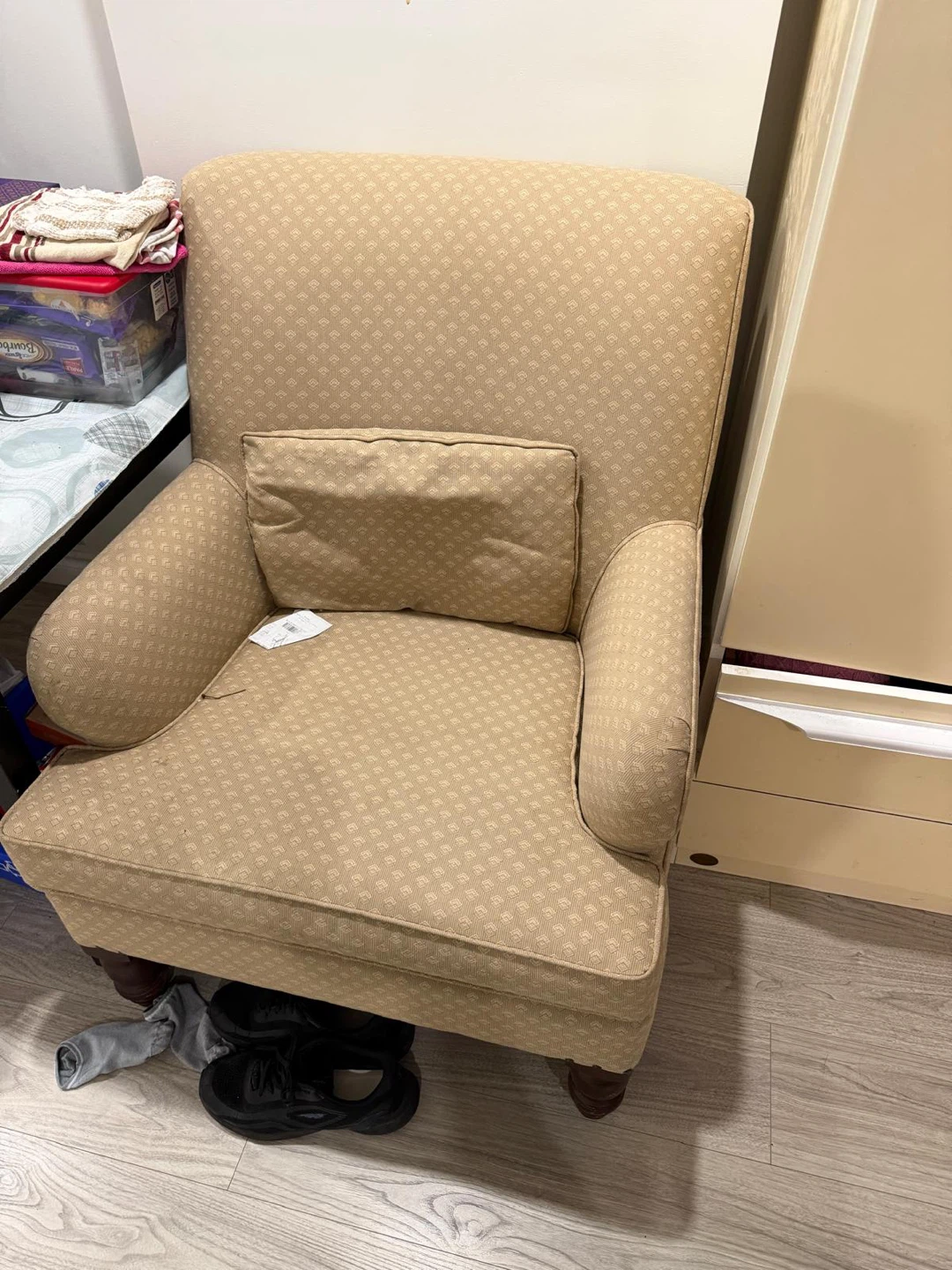 Patterned Armchair with Cushion