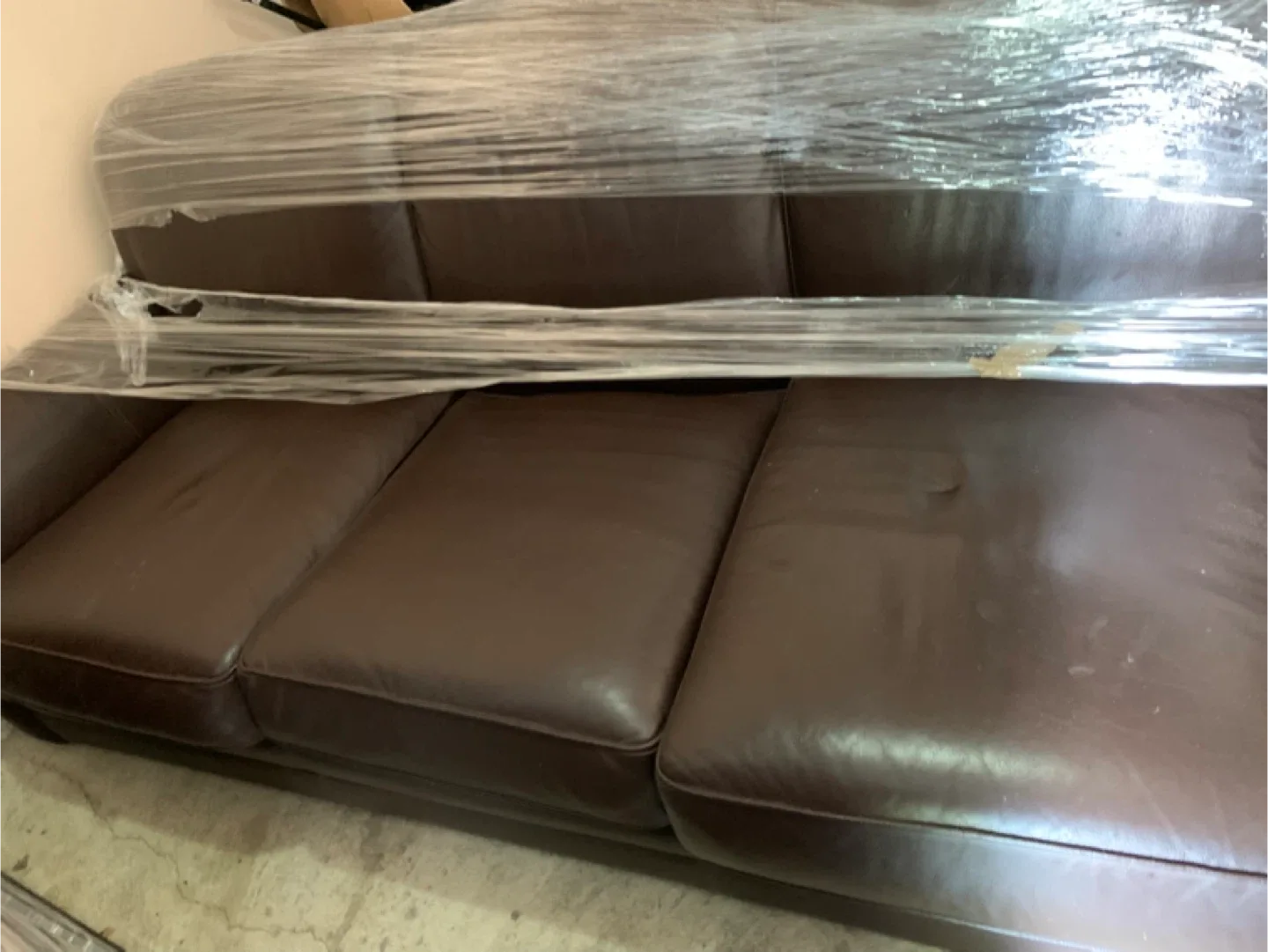 Leather Sofa Love seat & Chair Set - Brown image indicator(3)