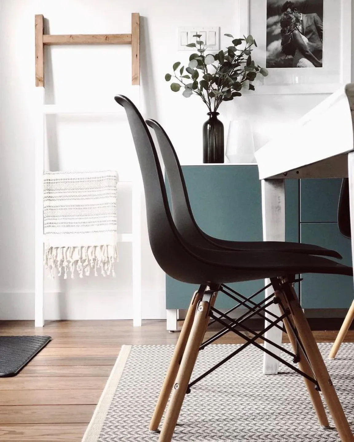 2 Eames Style Dining Chairs by Structube in Black image indicator(2)