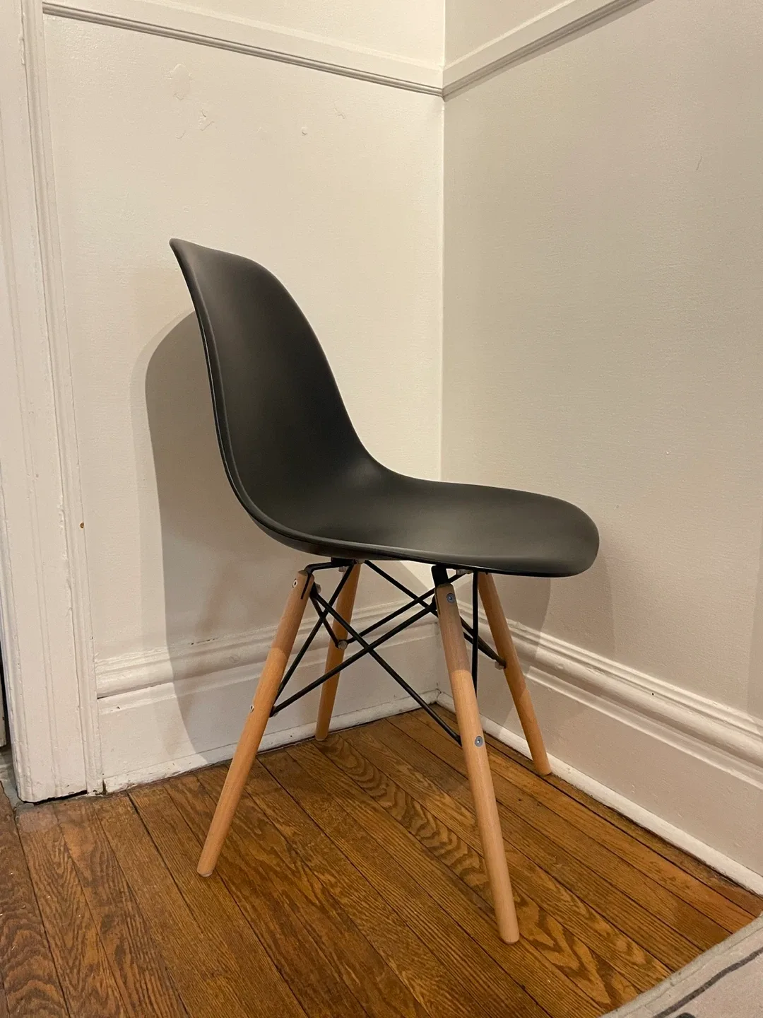 2 Eames Style Dining Chairs by Structube in Black image indicator(3)