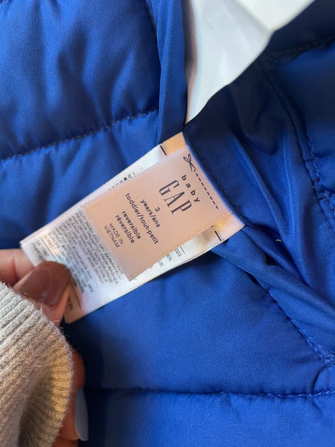 GAP Baby Reversible Puffer Jacket - 3 Years image indicator(3)