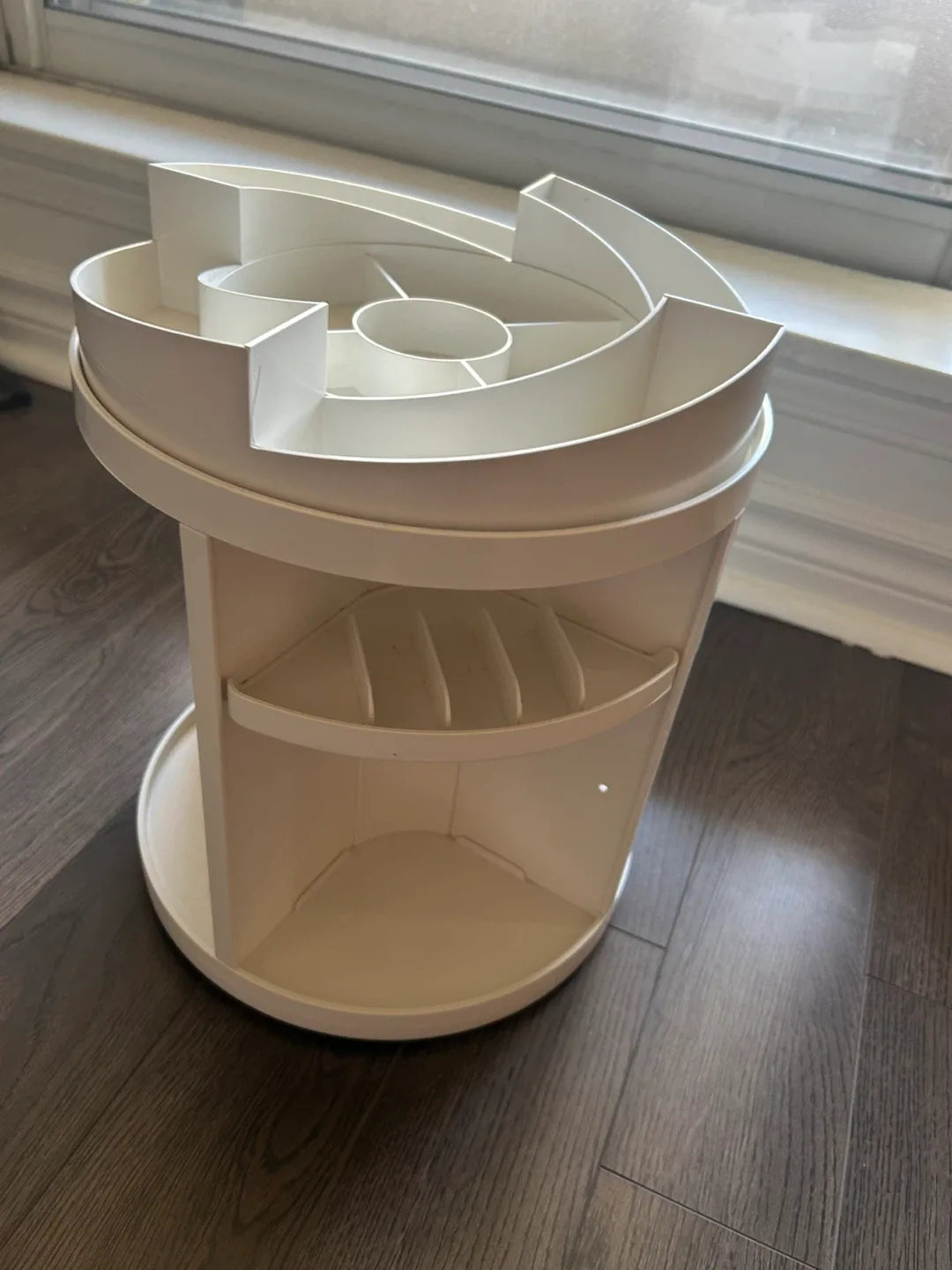 Rotating Makeup Organizer - White