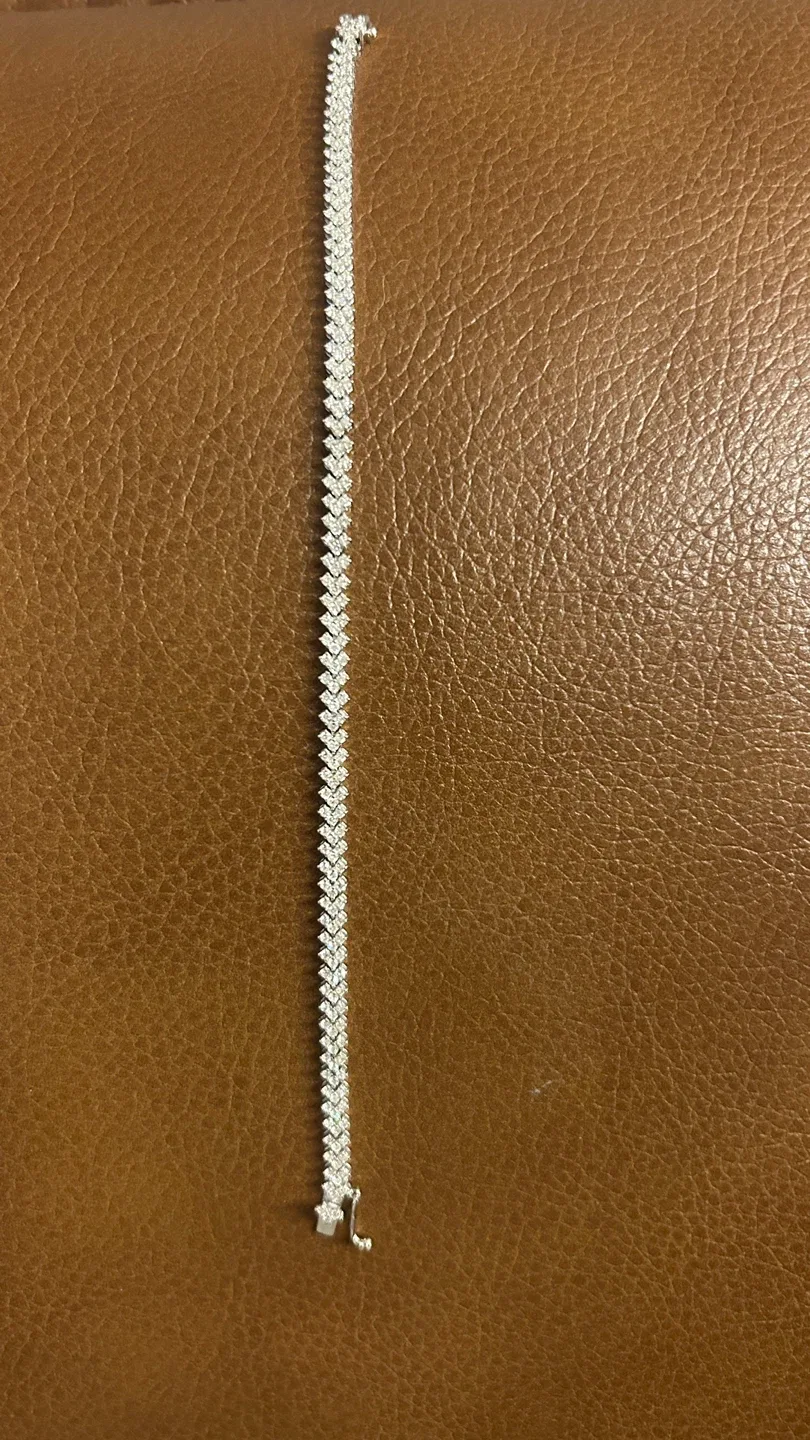 Diamond Tennis Bracelet 18kt White Gold image indicator(2)