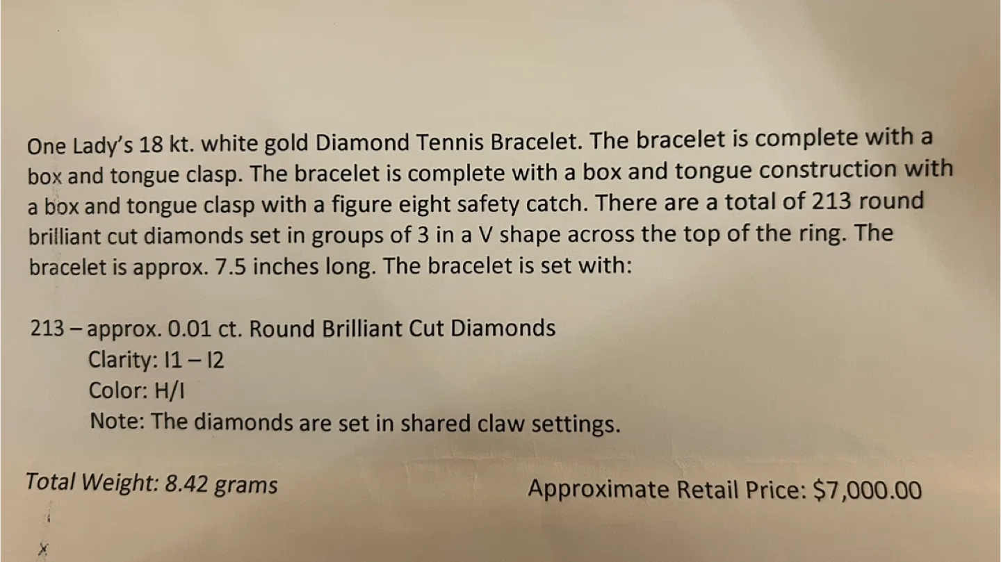 Diamond Tennis Bracelet 18kt White Gold image indicator(4)