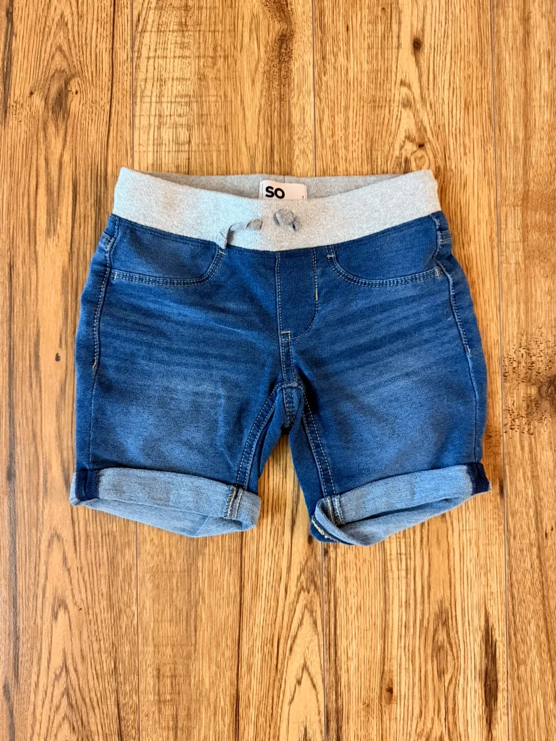 Kids Girls - Blue Denim Shorts Size 7 thumbnail