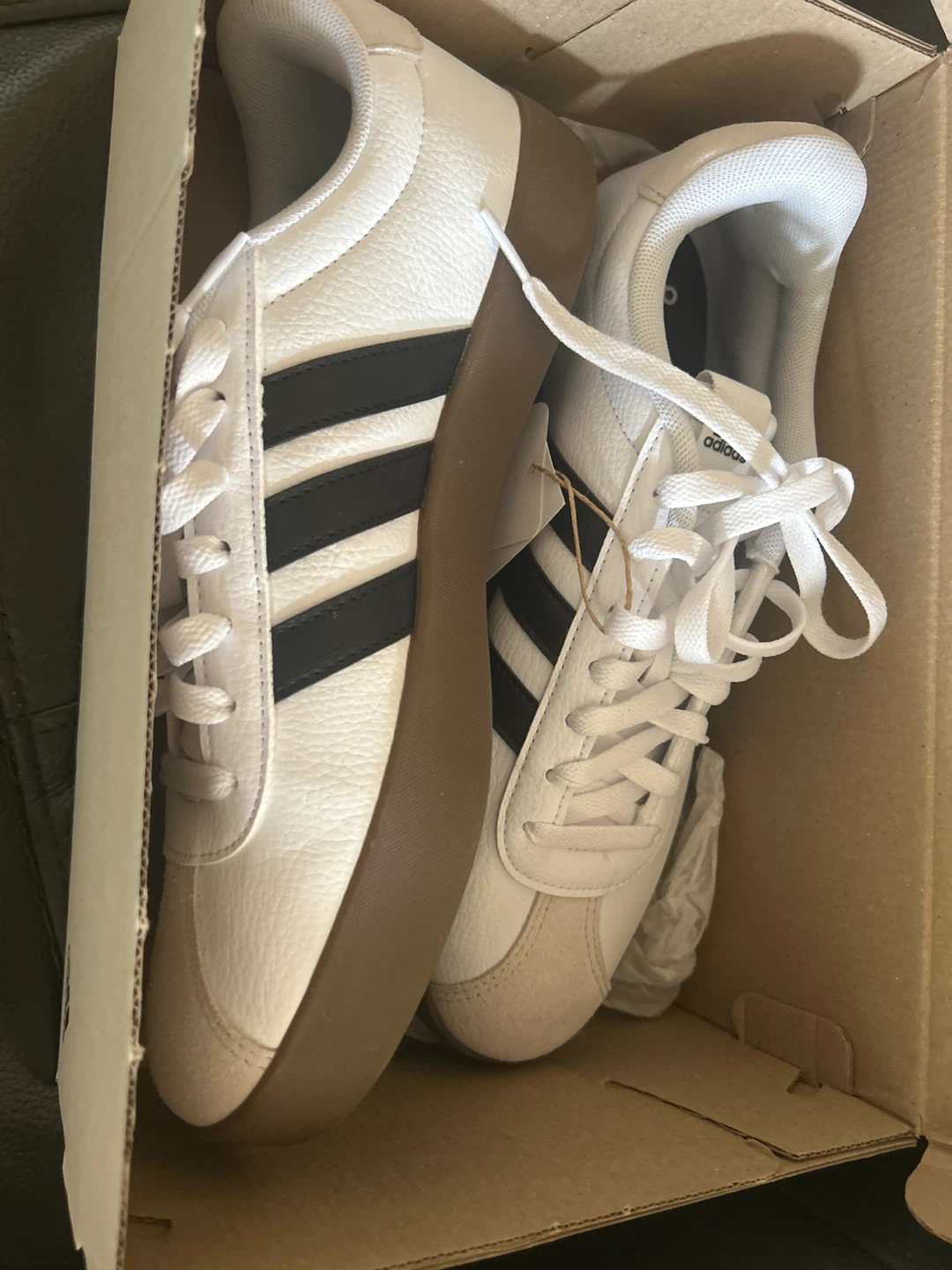 Adidas VL Court 3.0 Shoes - White/Black, Size US 9.5 - photo 3