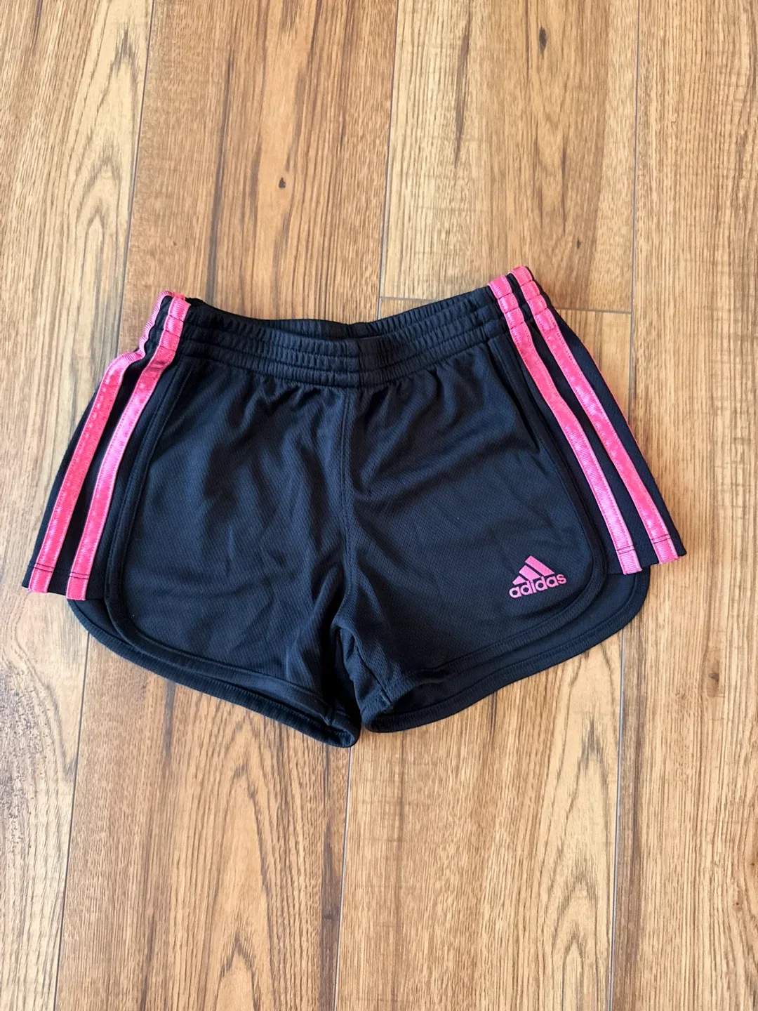Kids - Adidas Black & Pink Athletic Shorts Size 6 thumbnail