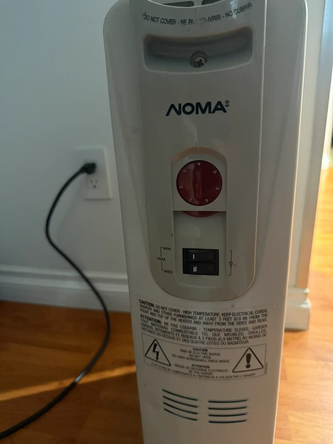 Noma Oil Filled Radiator Heater image indicator(2)