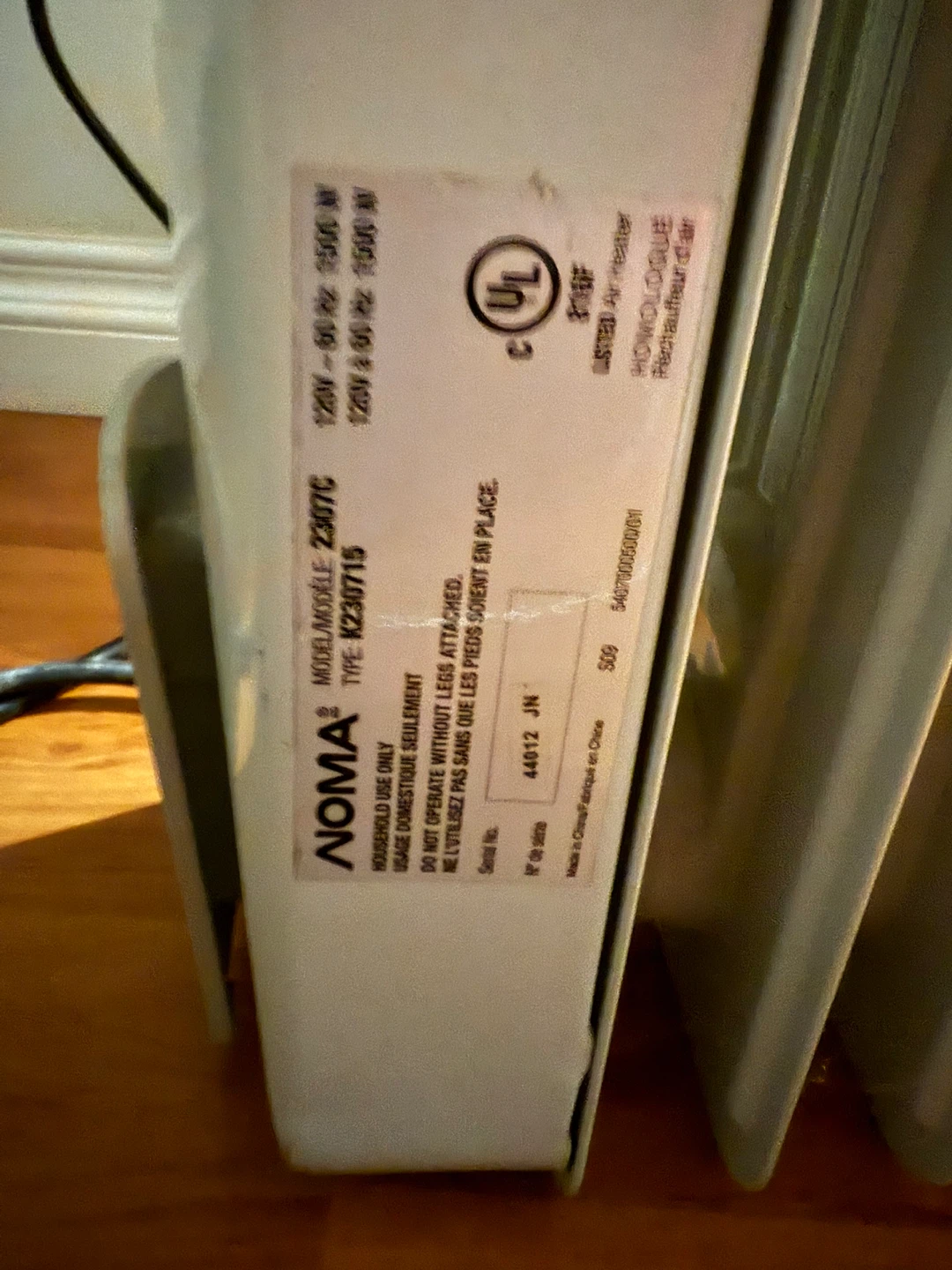 Noma Oil Filled Radiator Heater - photo 3