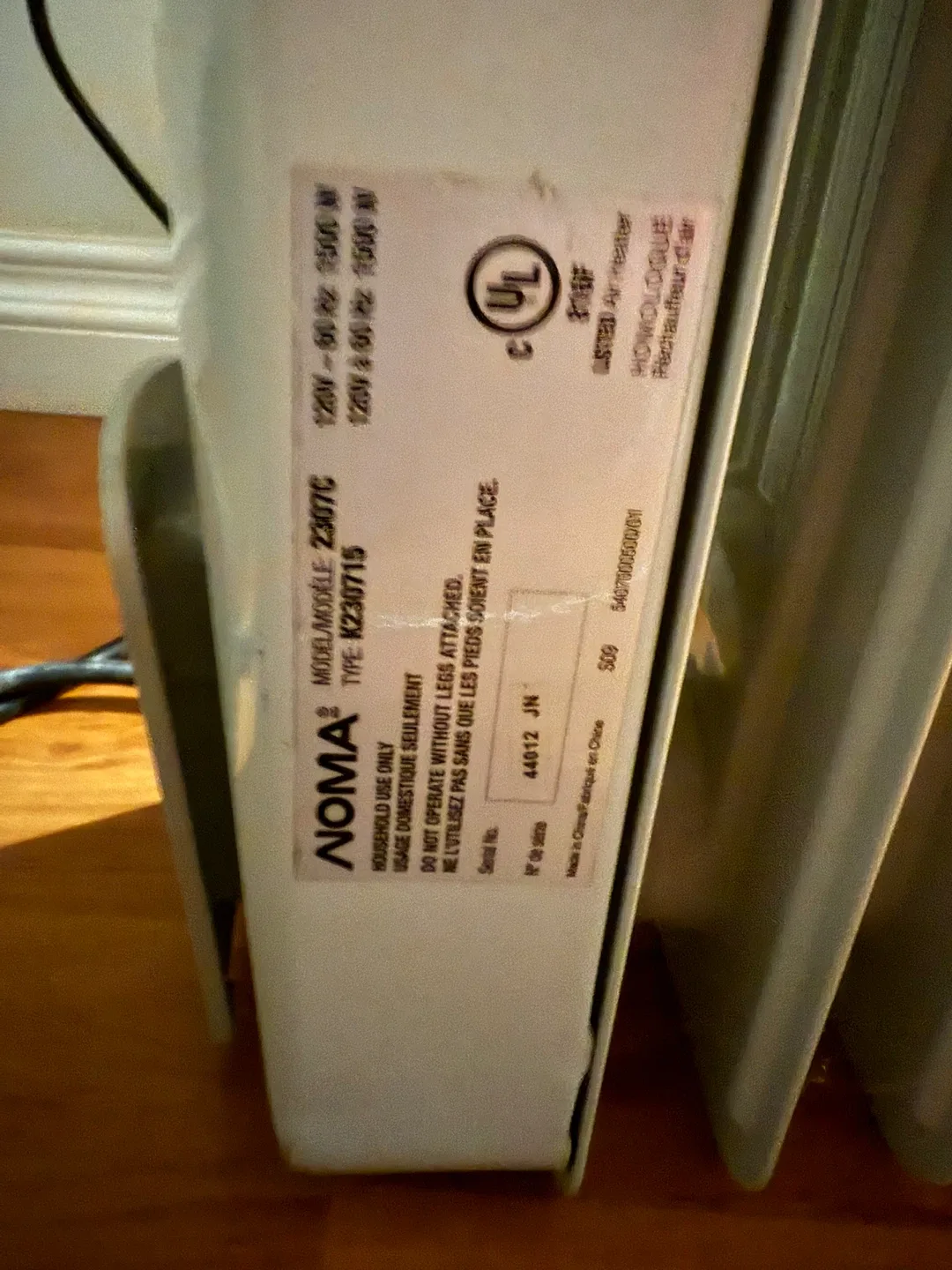 Noma Oil Filled Radiator Heater image indicator(3)