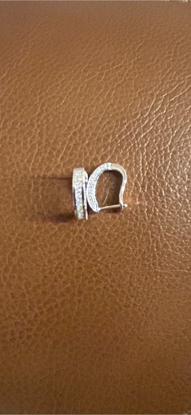 14kt White Gold Diamond Earrings image indicator(10)