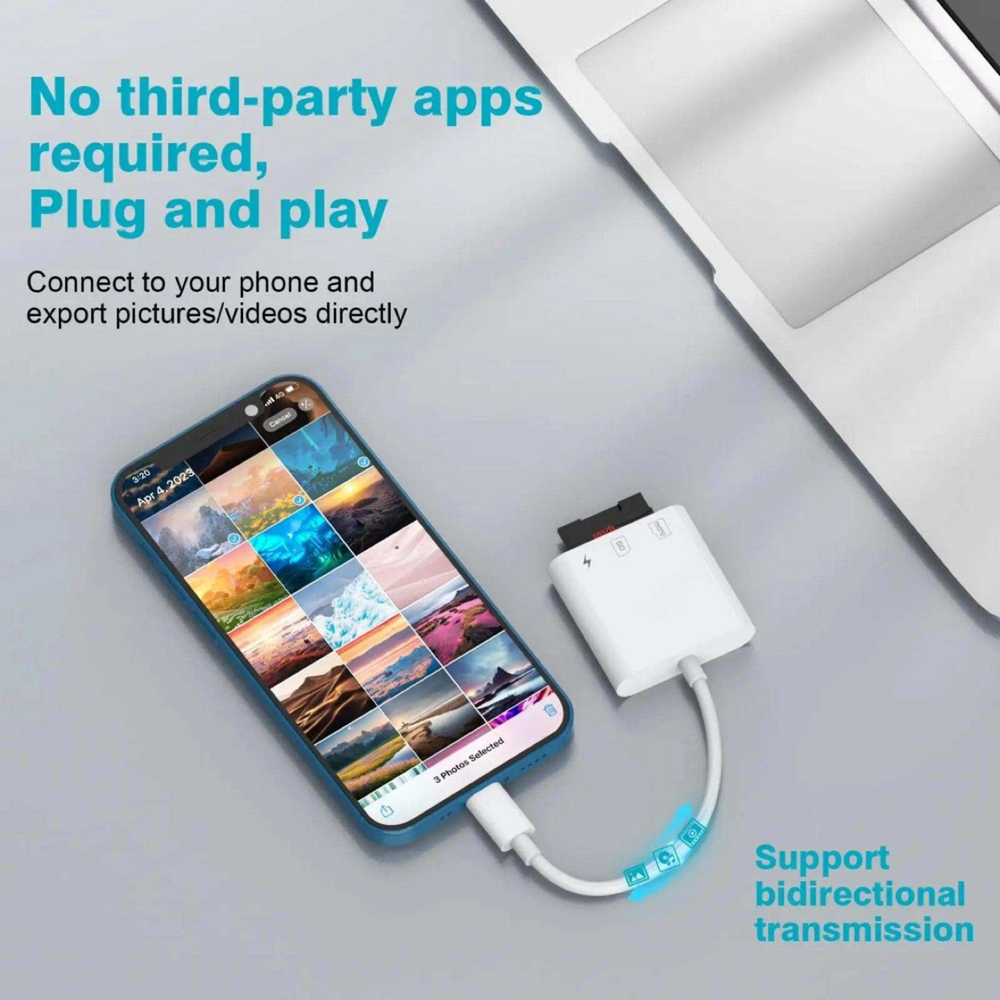 Lightning to SD/TF Card Camera Adapter - New! - photo 2