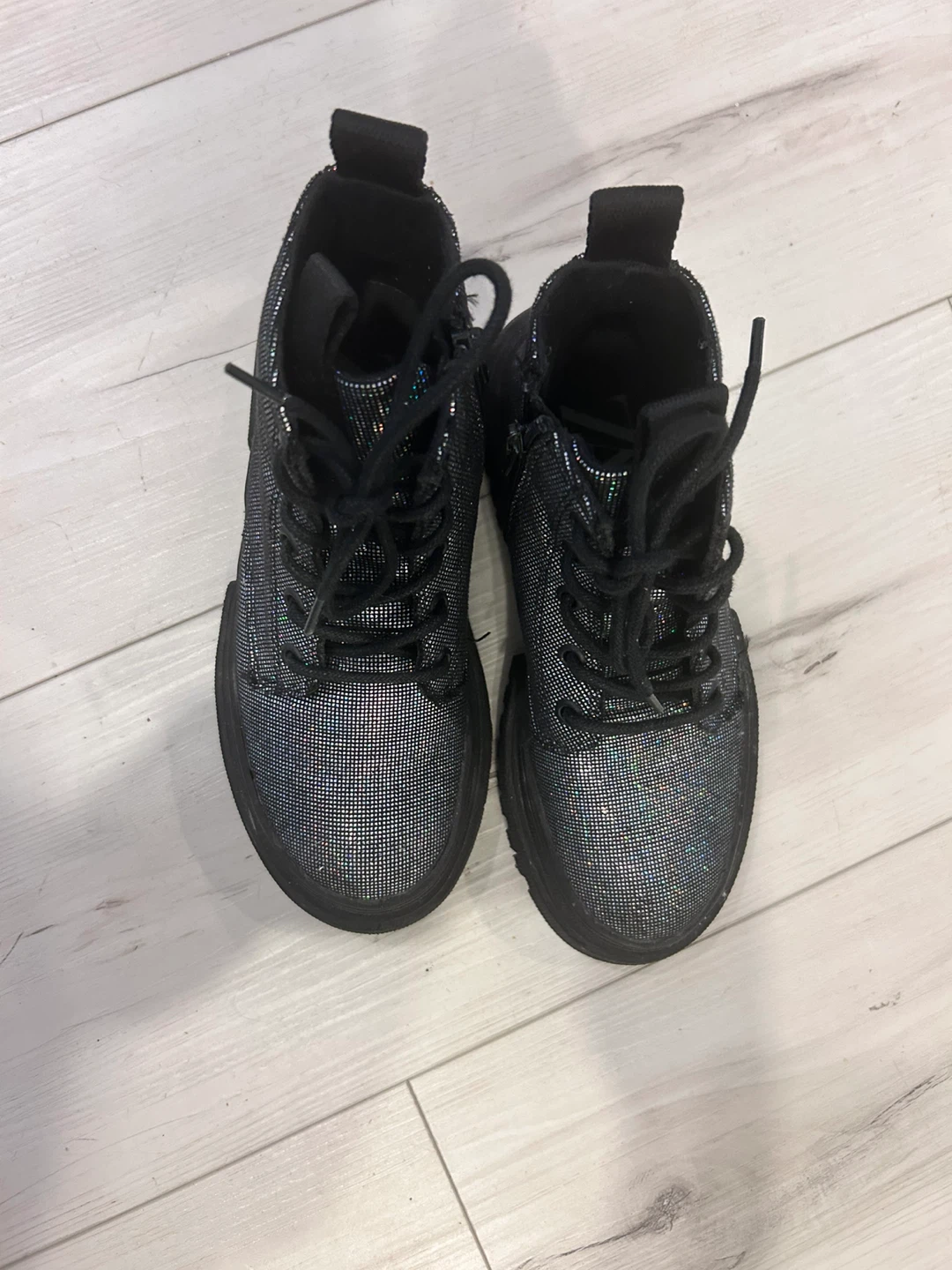 Zara Kids Black Glitter Boots - Size 13 - photo 2