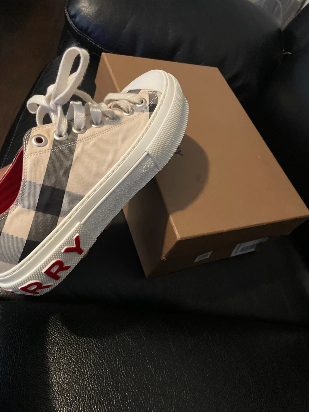 Burberry Check Sneakers with Box - photo 3