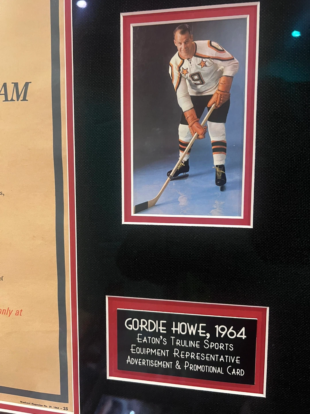 Gordie Howe Eaton's Framed Advertisement - photo 2