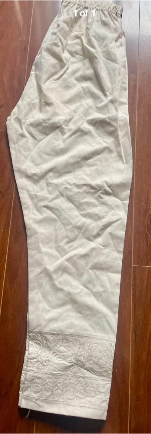 White Embroidered Shalwar Pants image indicator(5)