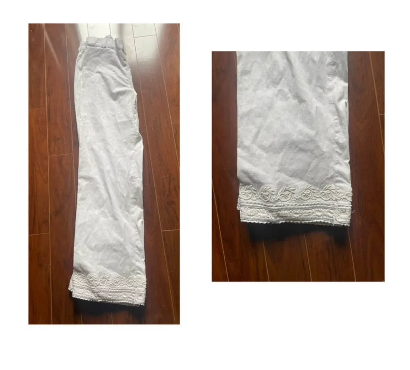 White Embroidered Shalwar Pants image indicator(4)