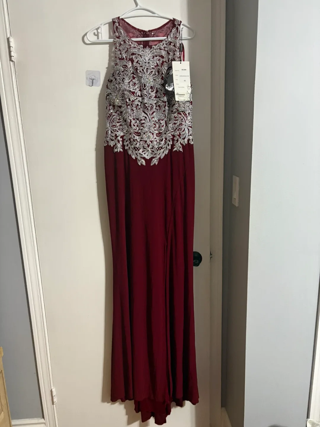Red long gown