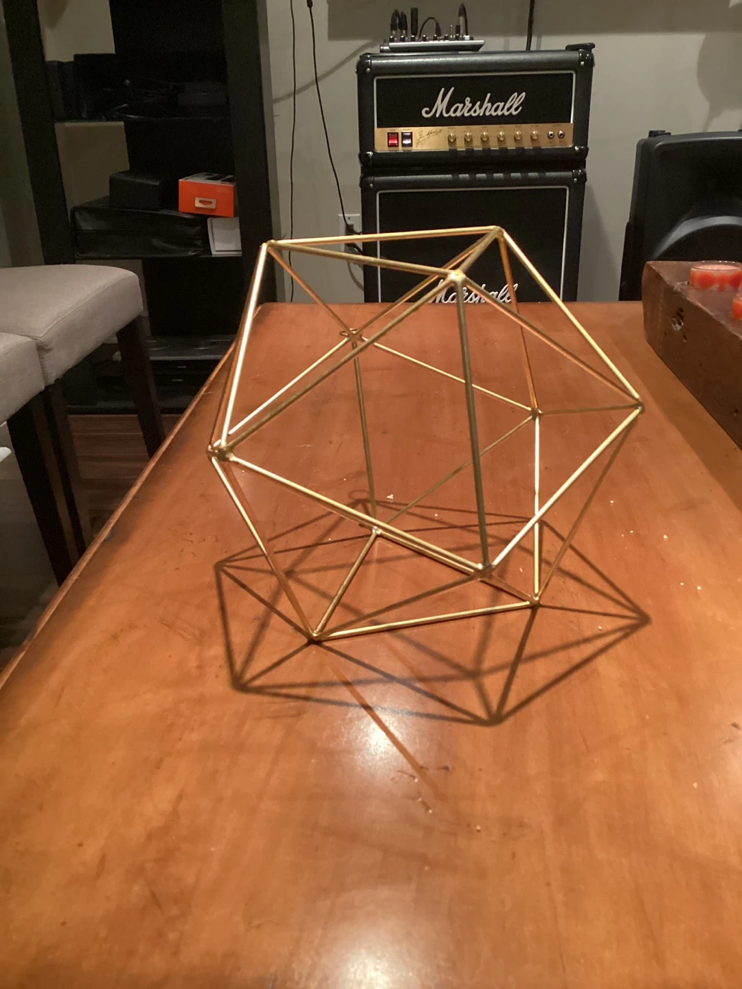 Geometric Gold Metal Decor Piece