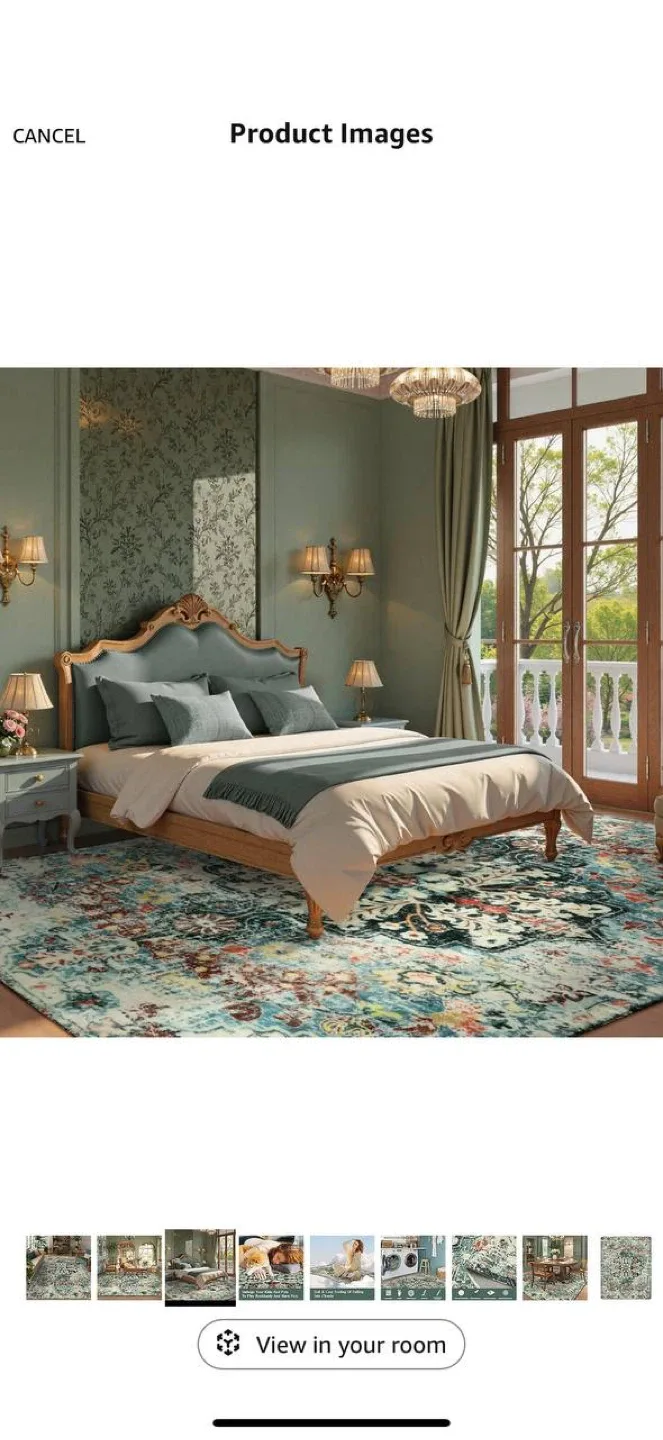 Lahome Boho Rug 8x10 (Teal) – Open Box image indicator(3)